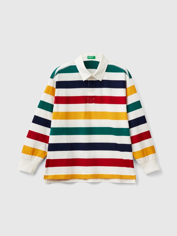 Multicolor striped rugby polo Junior Boy