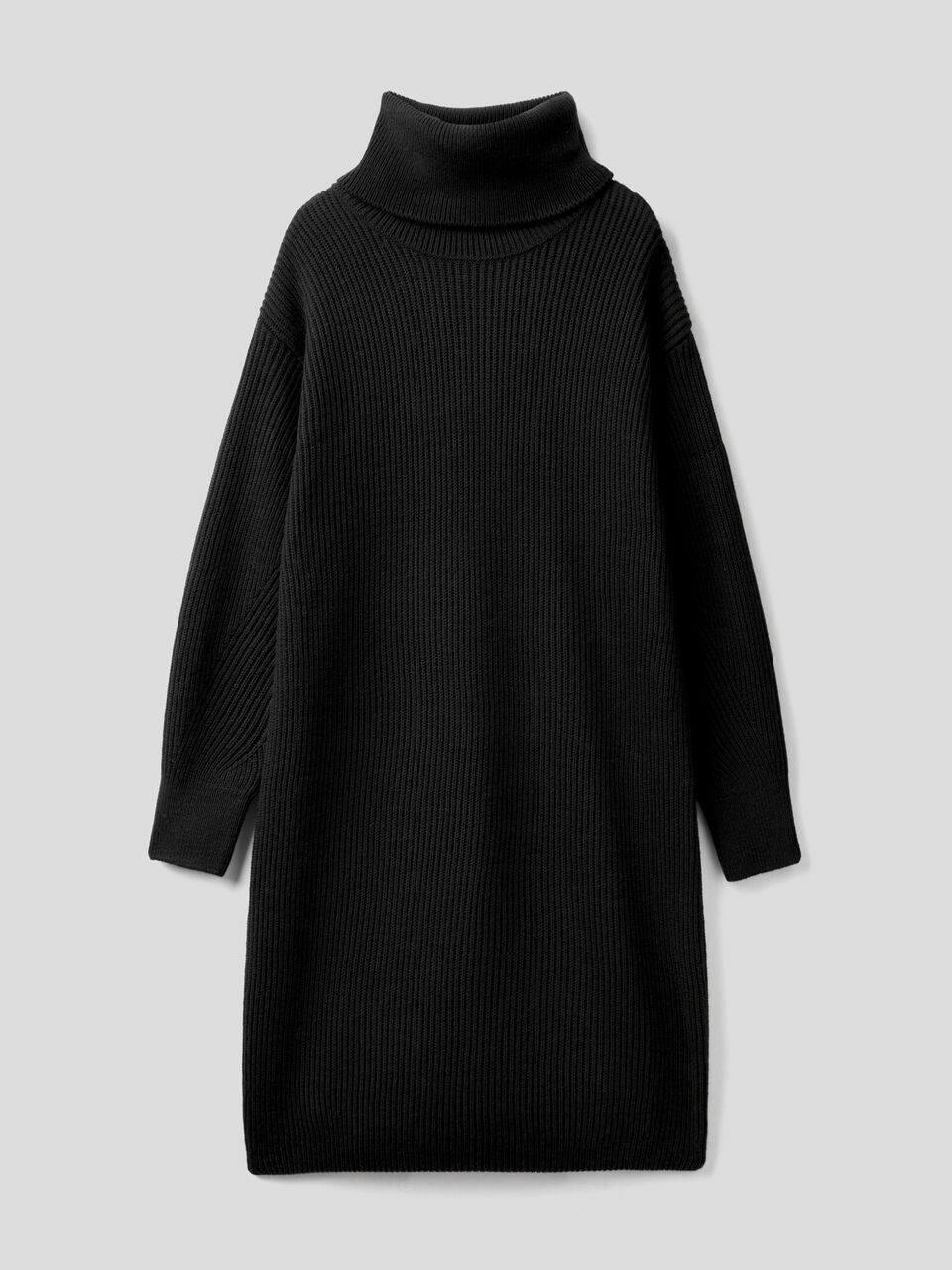 High neck dress with in wool blend image number 1