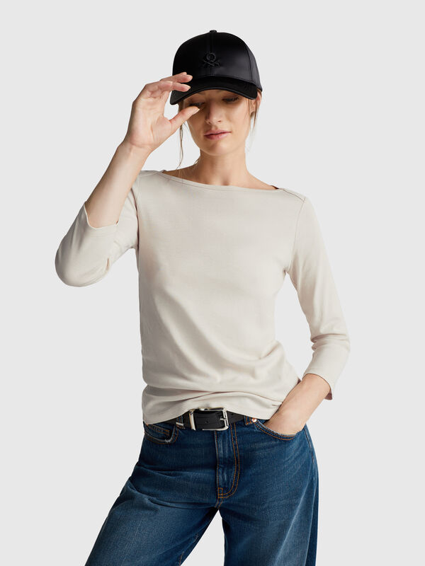 T-shirt with boat neck T-shirt with boat neck Women