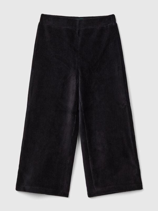 Wide chenille trousers Junior Girl