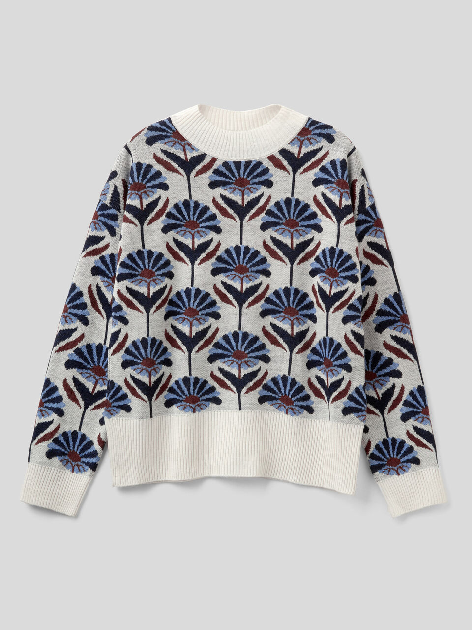 Boxy fit turtleneck sweater image number 1