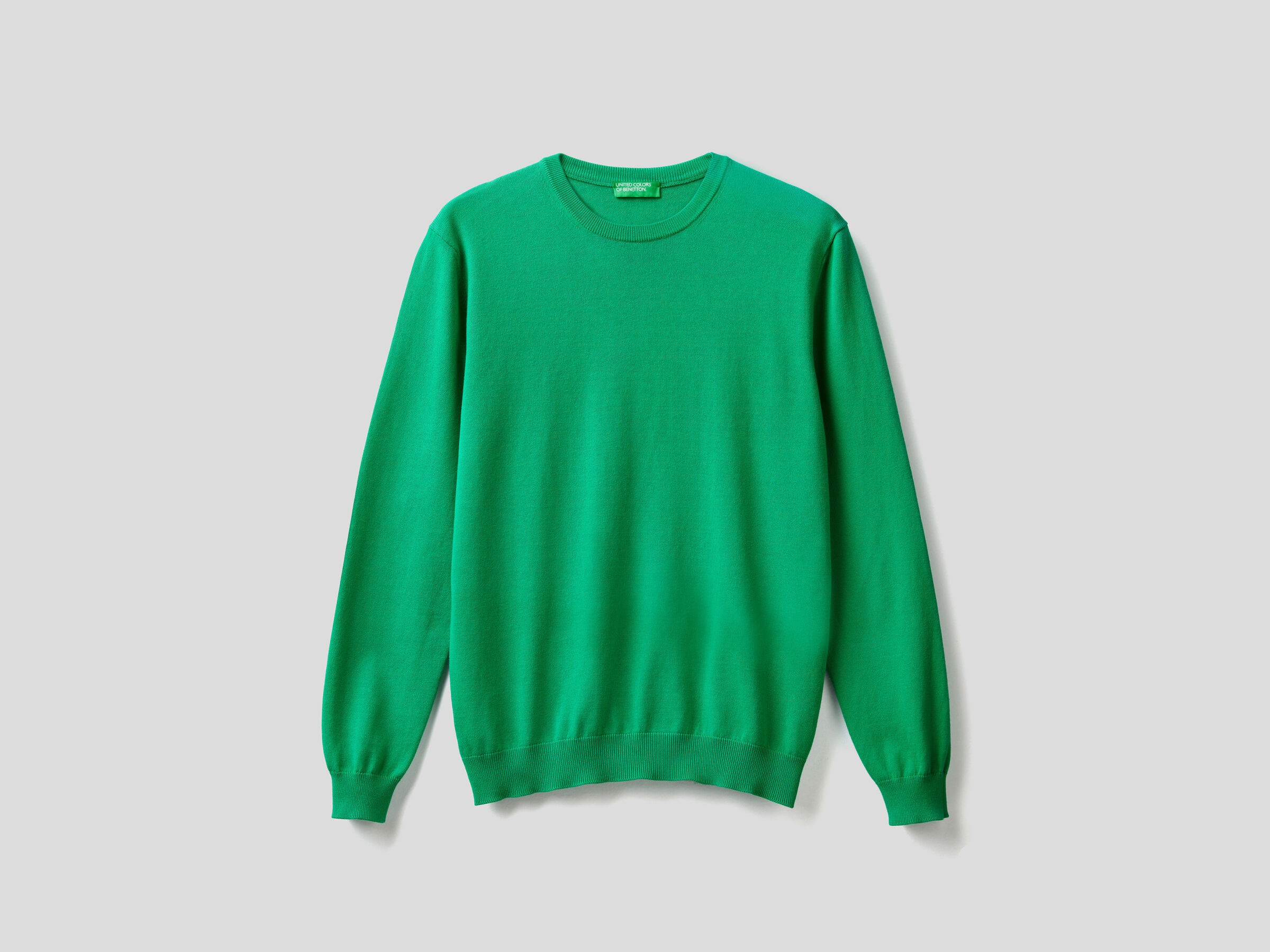 Crew neck sweater in 100% cotton image number 4
