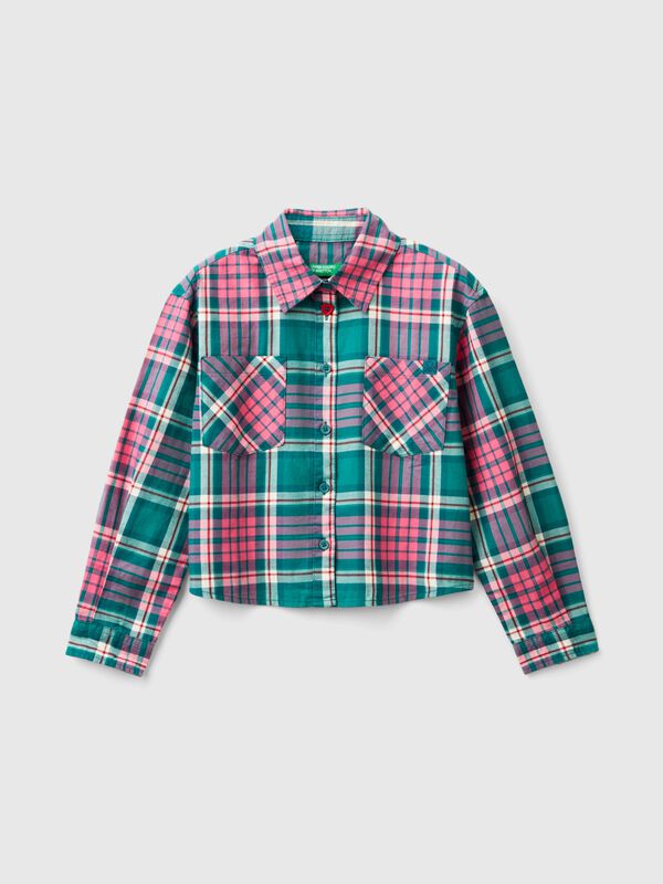 100% cotton check shirt Junior Girl