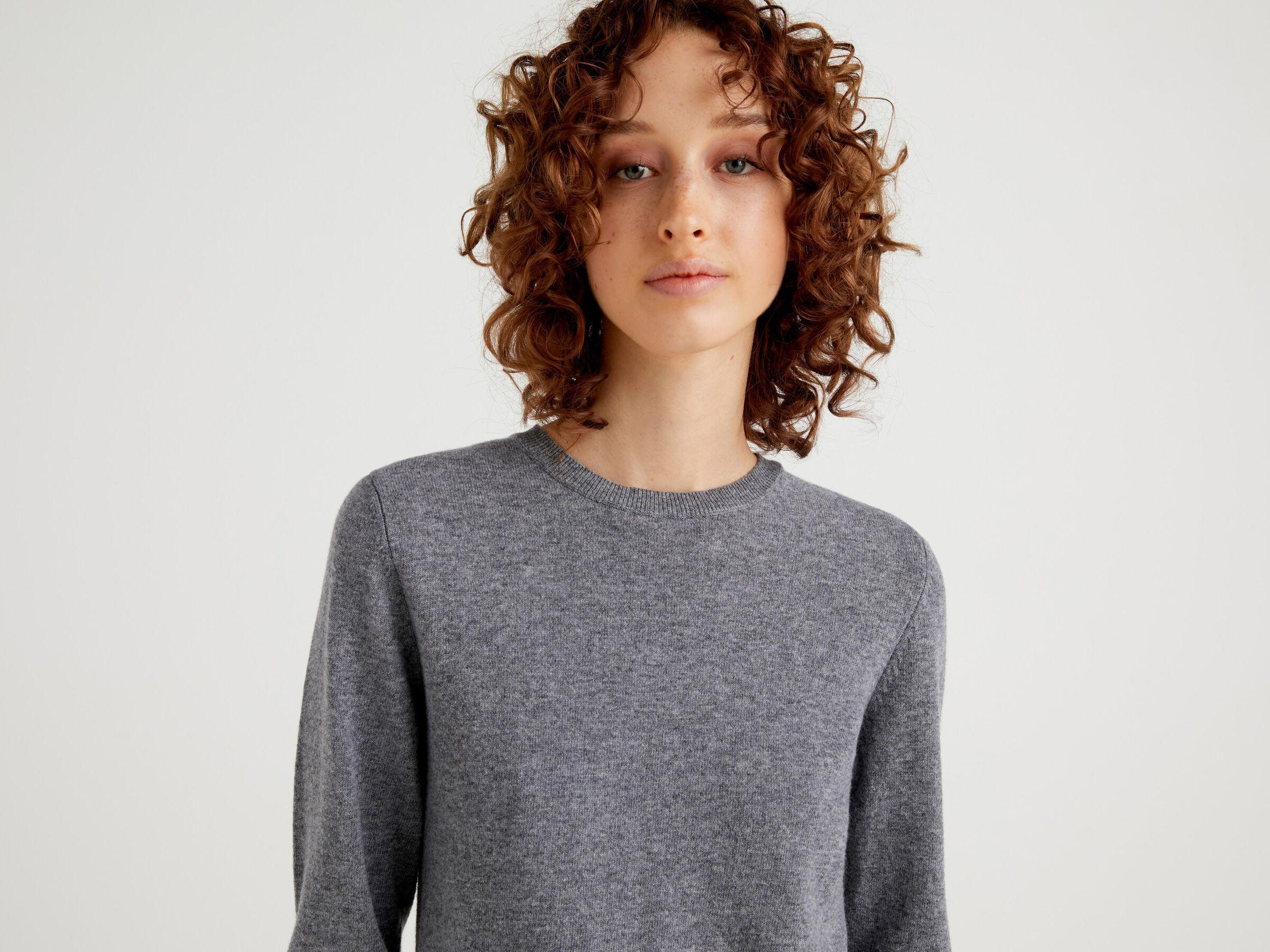 Crew neck sweater in pure virgin wool image number 4