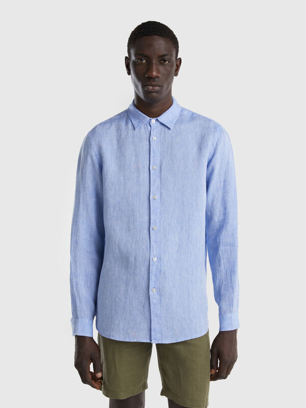 Shirt in pure linen Men