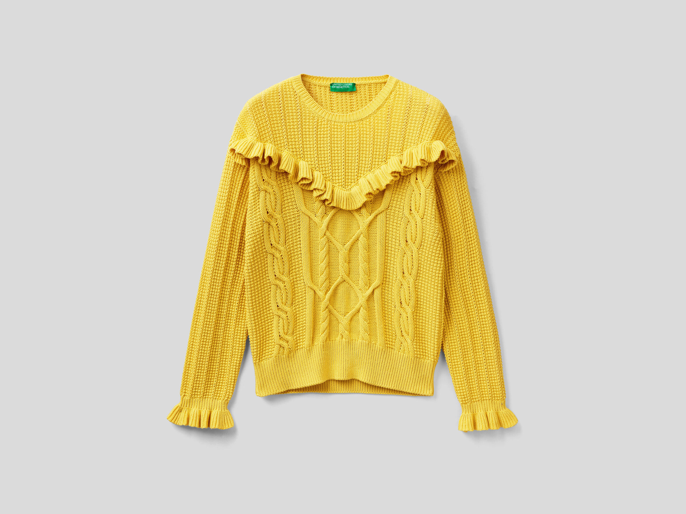 Sweater with rouches and braids image number 4