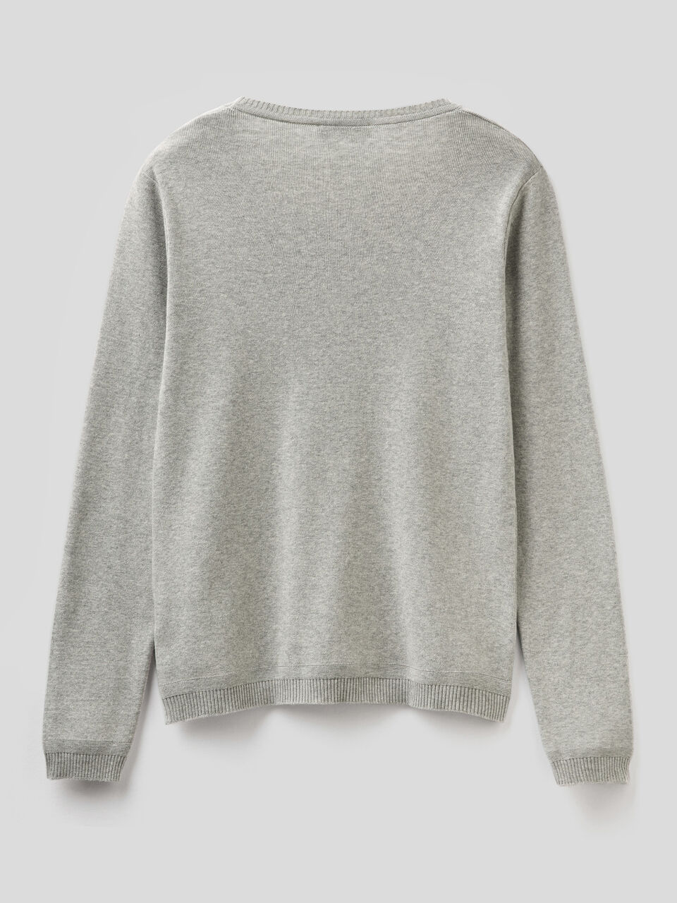Crew neck sweater in pure cotton image number 2