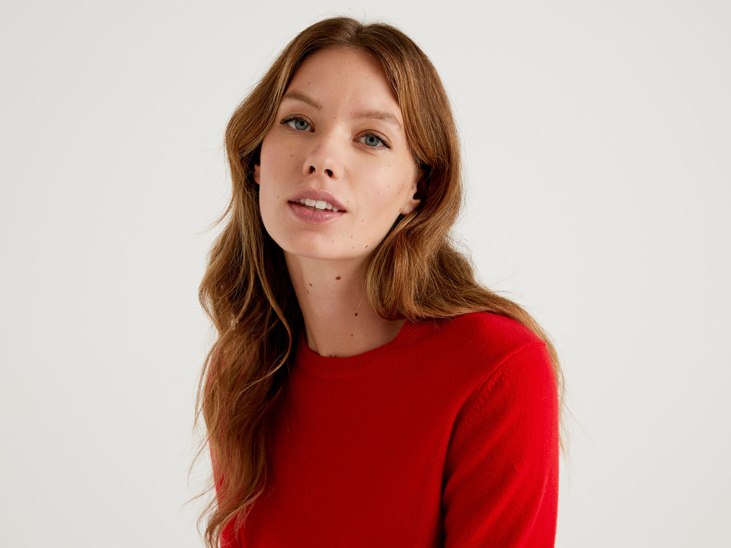 Crew neck sweater in pure virgin wool image number 4