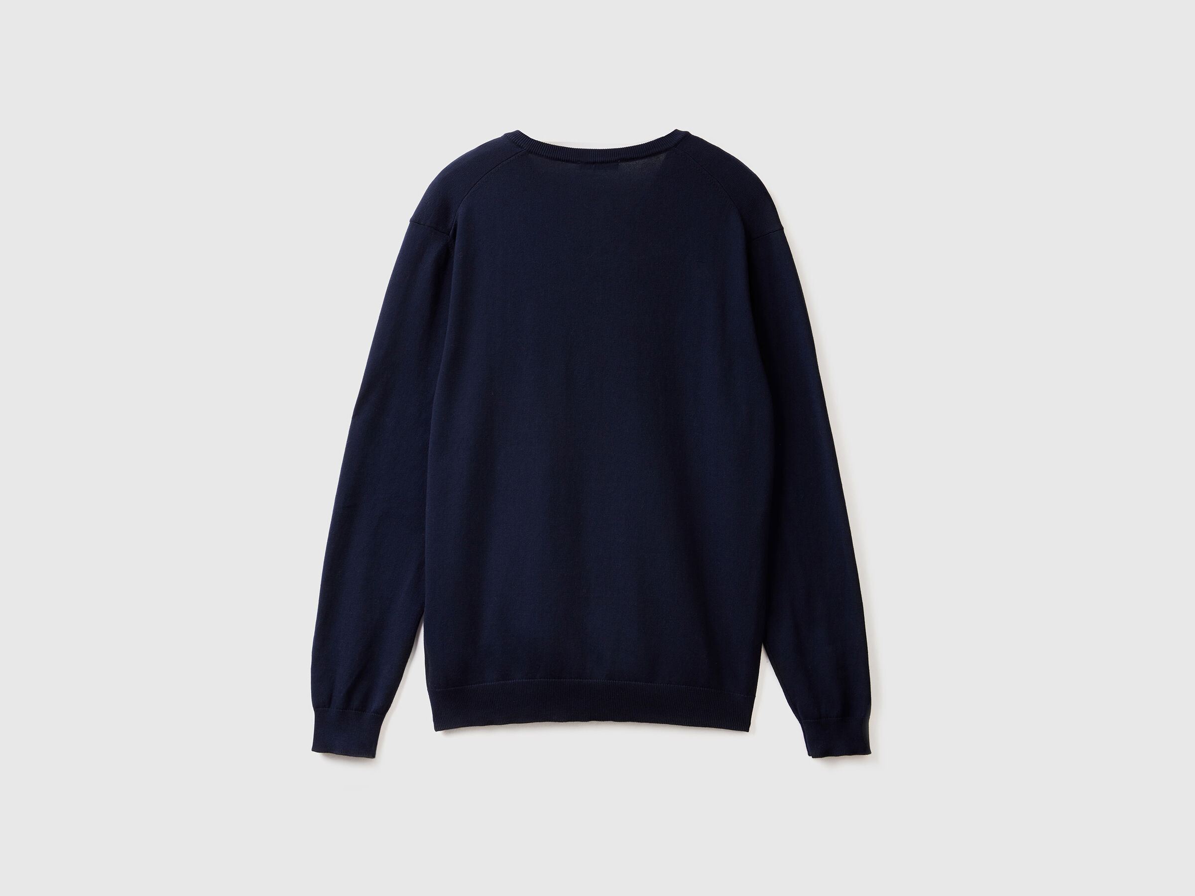 V-neck sweater in pure cotton image number 5
