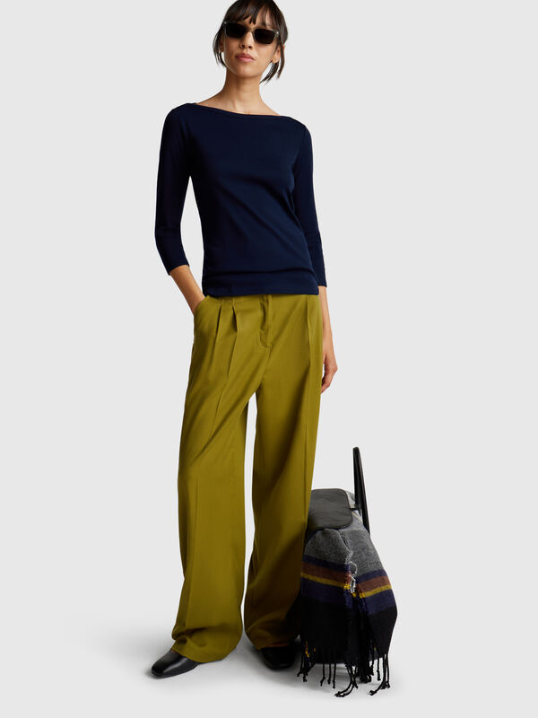 T-shirt with boat neck T-shirt with boat neck Women