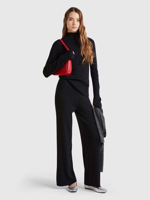 Palazzo trousers with lurex Women