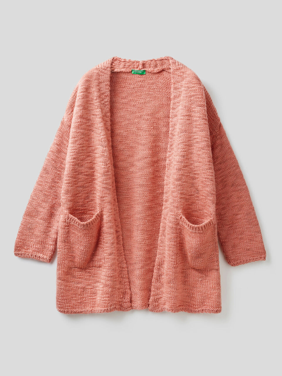 Maxi cardigan in wool and alpaca blend image number 1