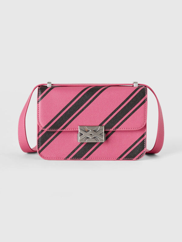 Pink bag with regimental stripes Women