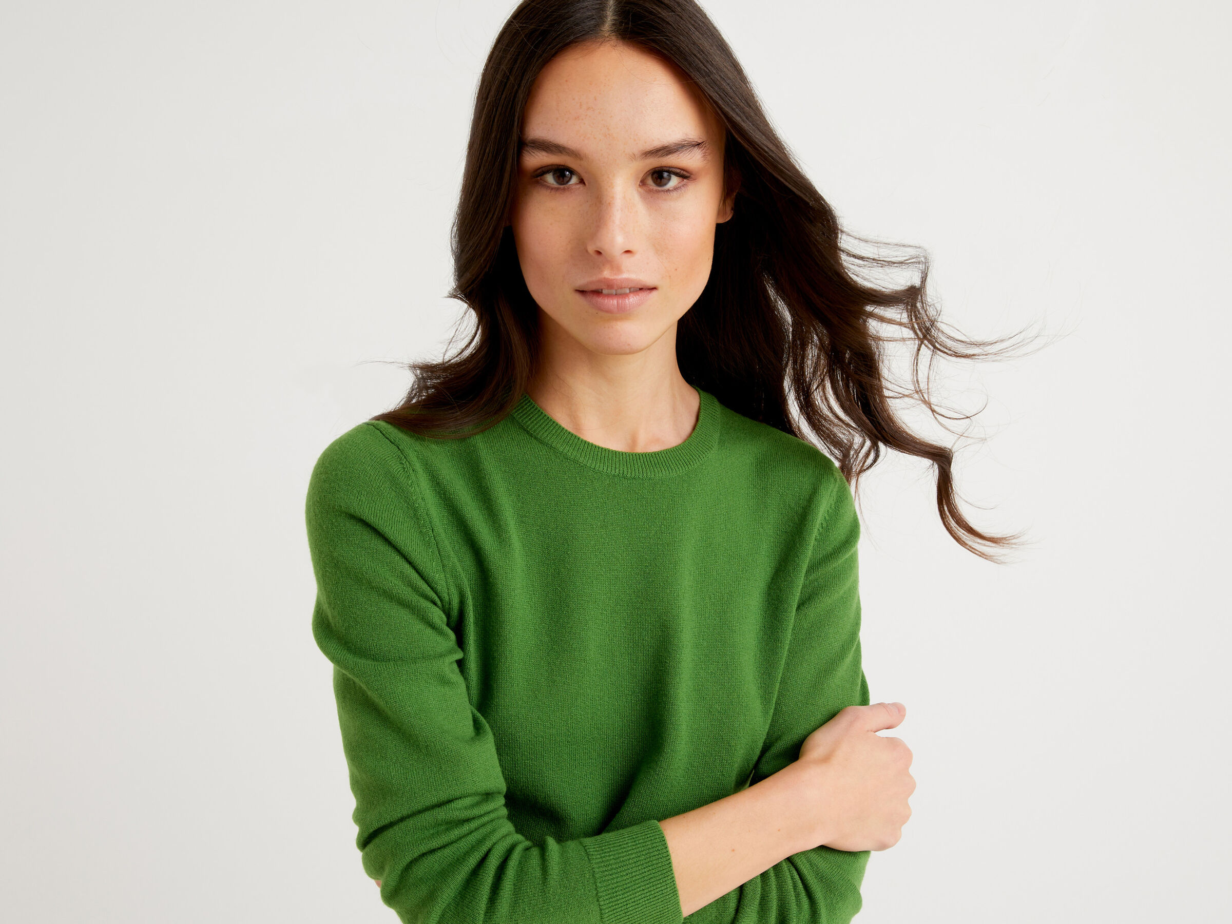 Crew neck sweater in pure virgin wool image number 4