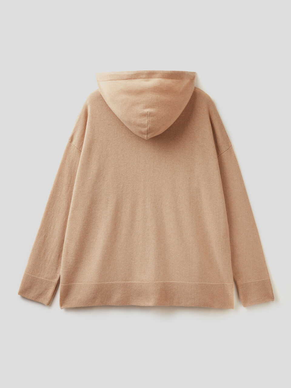 Sweater in cashmere blend with hood image number 2