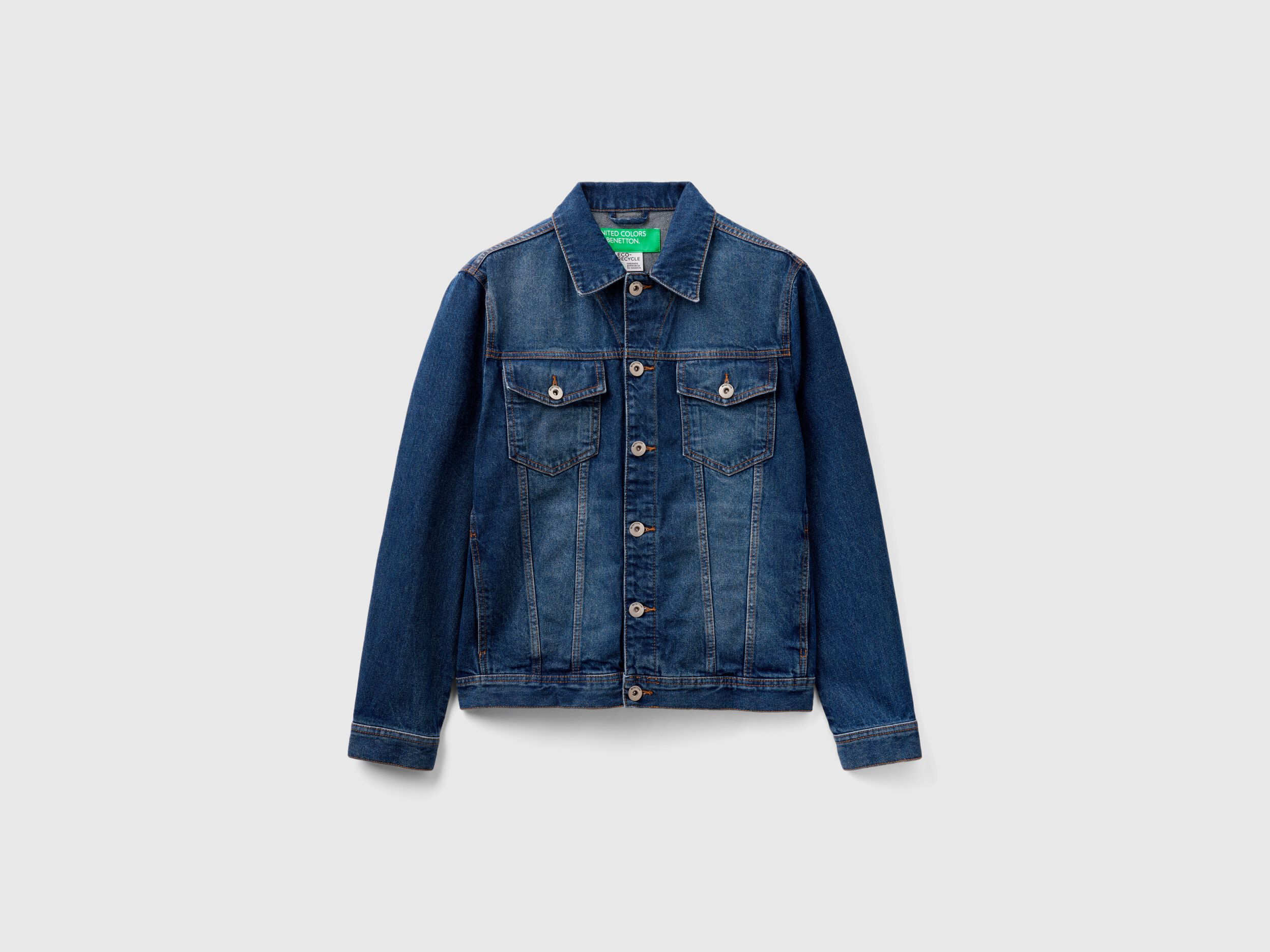 Regular fit jean jacket Dark Blue Benetton