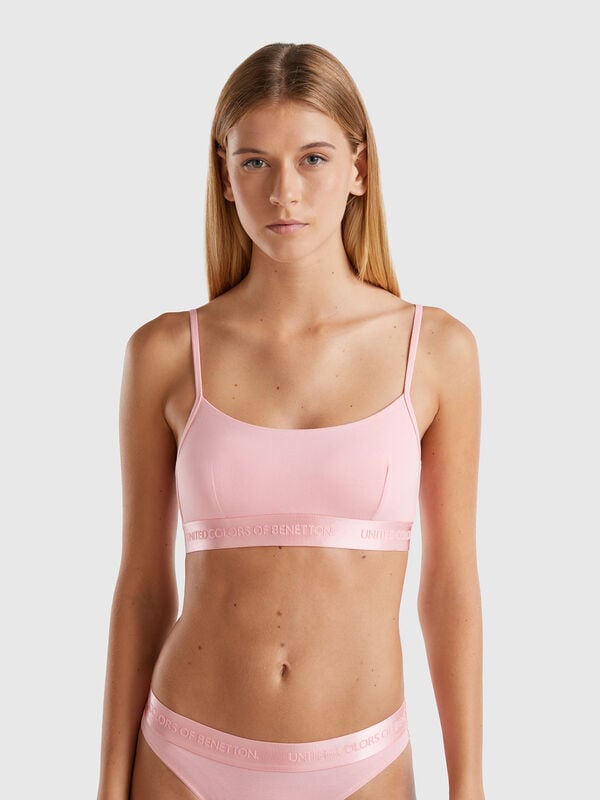 Bra in organic stretch cotton Women