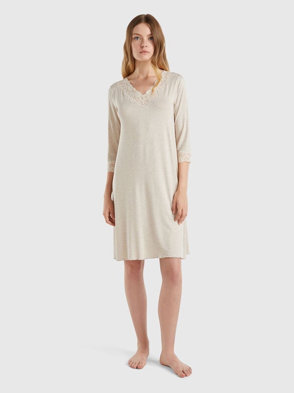 Nightshirt with lace details Women