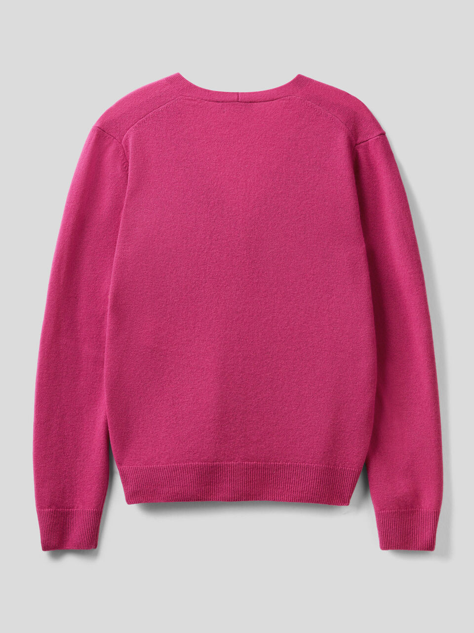 V-neck cardigan in pure virgin wool image number 2