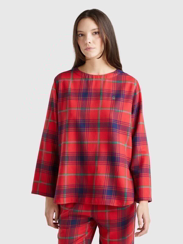 Check flannel top Women
