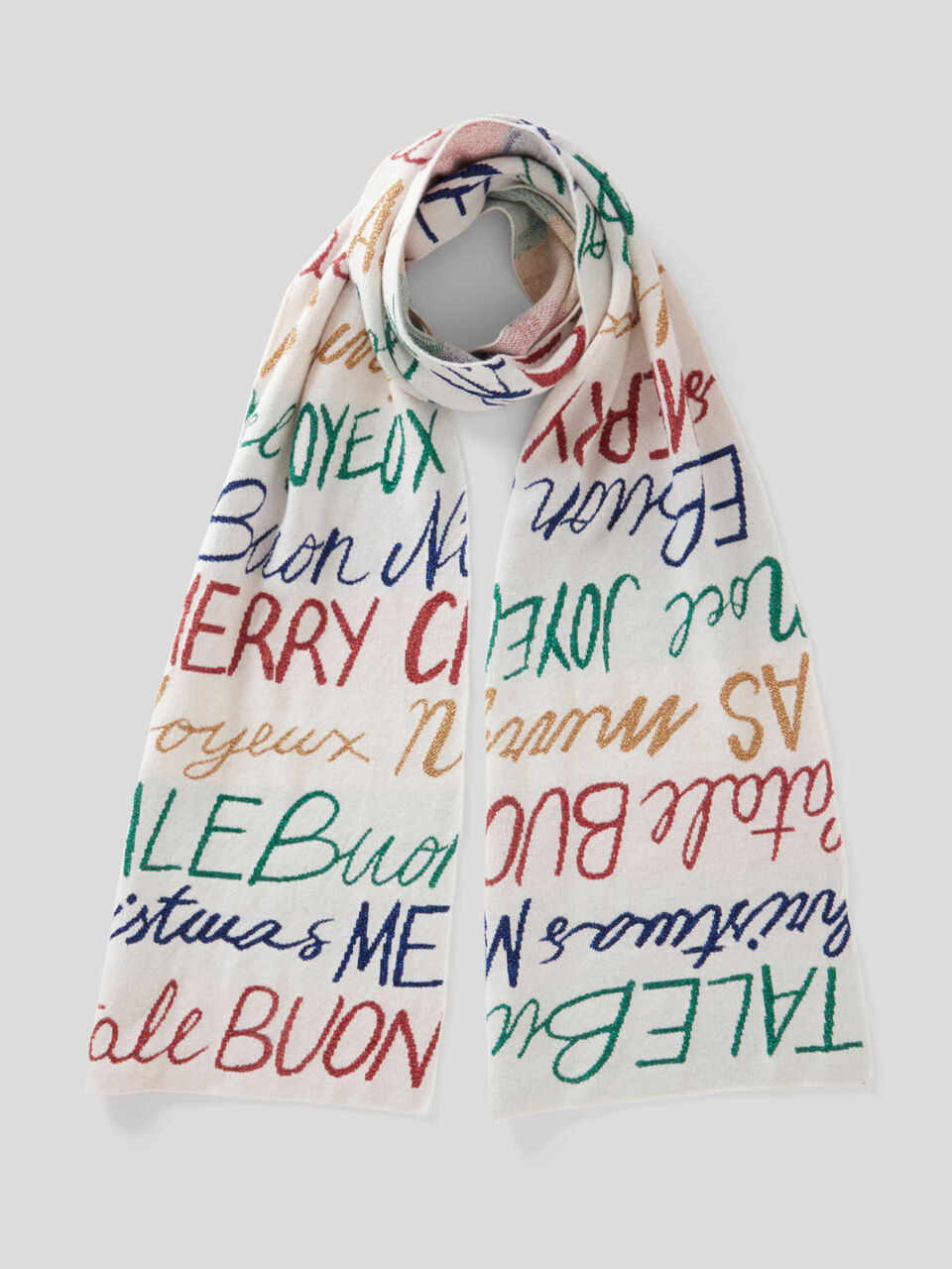 Christmas scarf with lurex image number 1