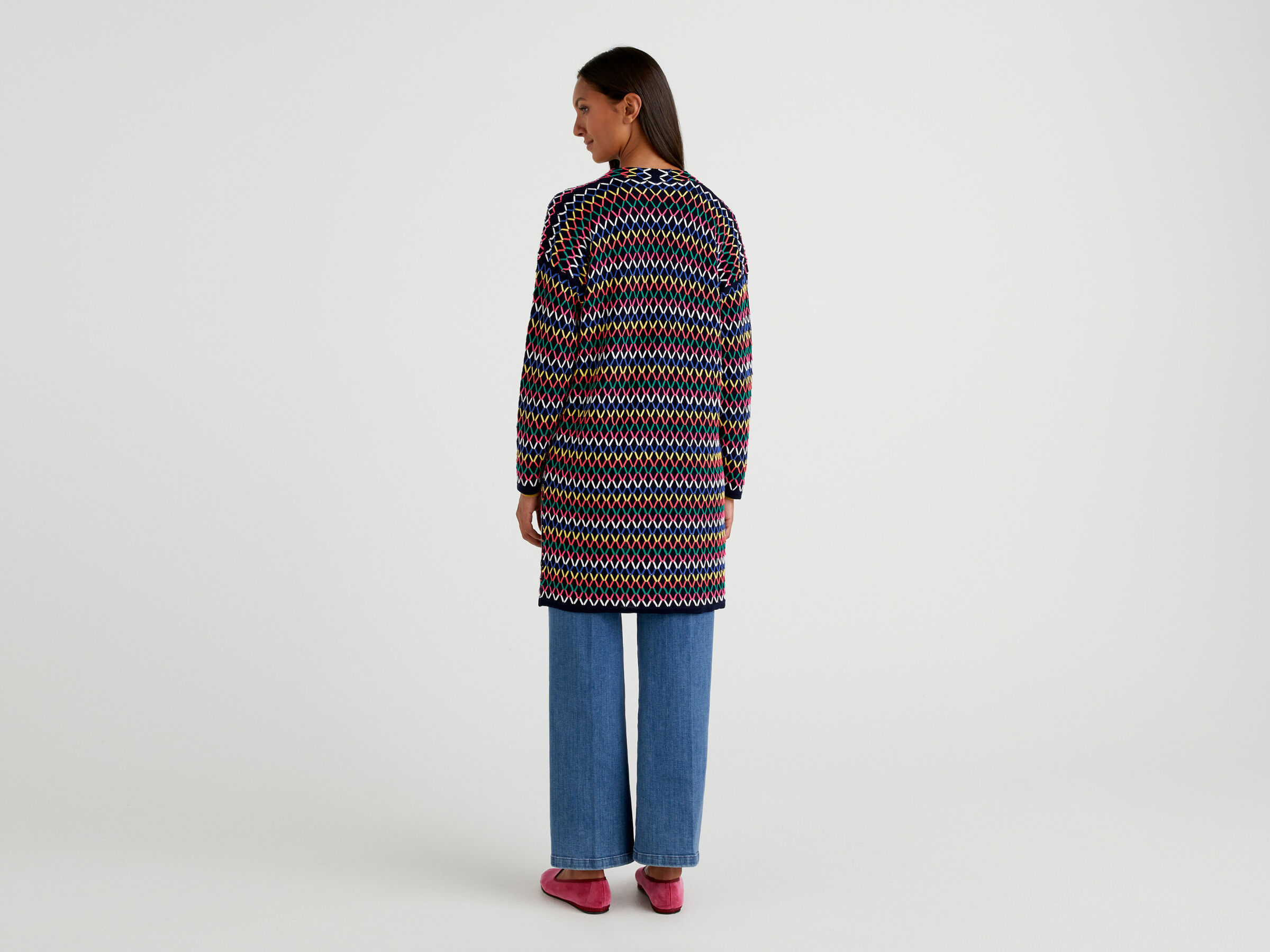 Long multicolored cardigan image number 2
