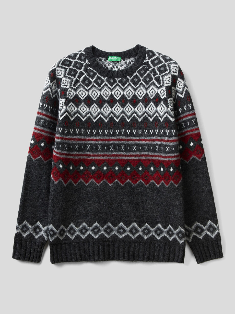 Cashmere blend jacquard sweater image number 1
