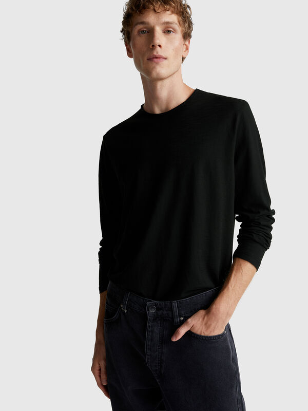Long sleeve t-shirt in 100% cotton Men