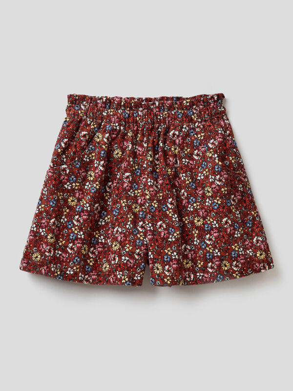 Culottes with floral print Junior Girl