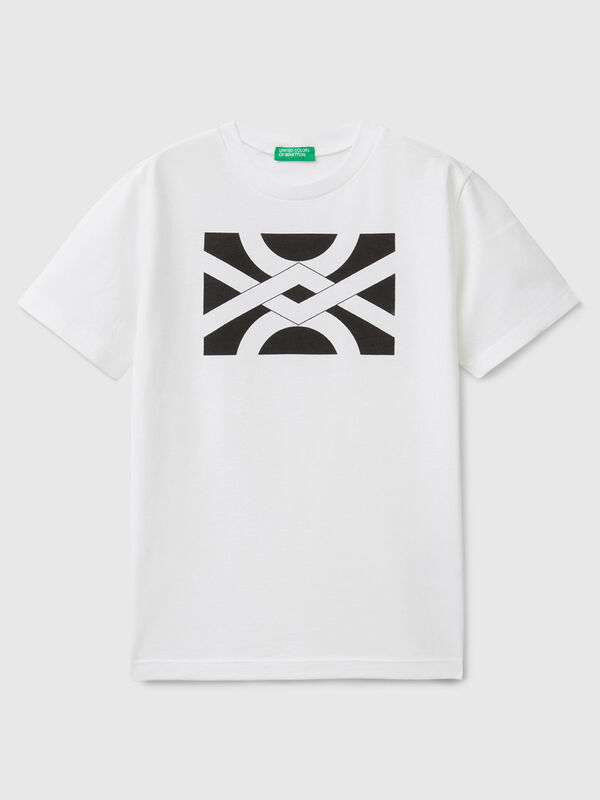 100% cotton t-shirt with logo Junior Boy