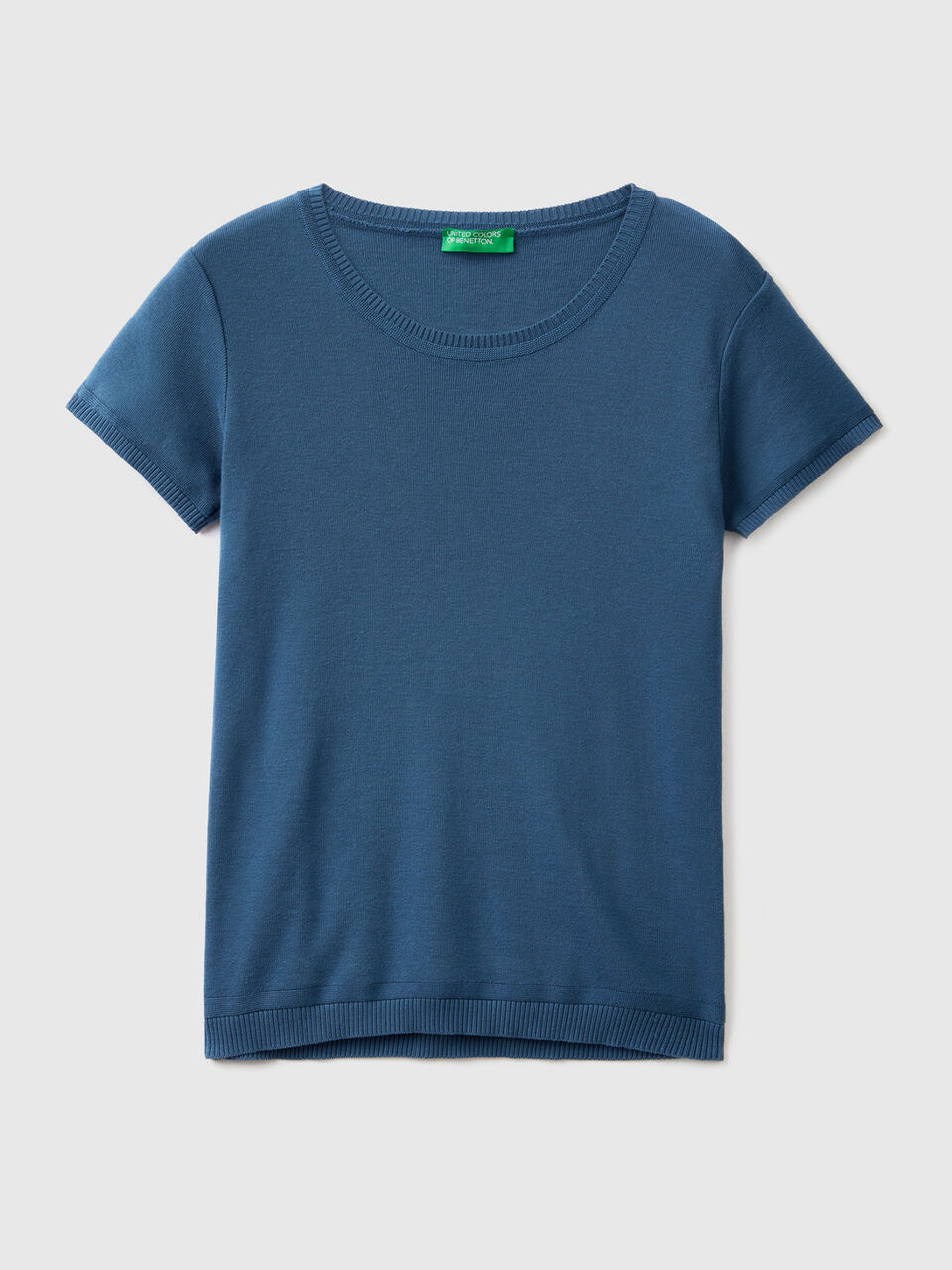 Short sleeve sweater in 100% cotton image number 1
