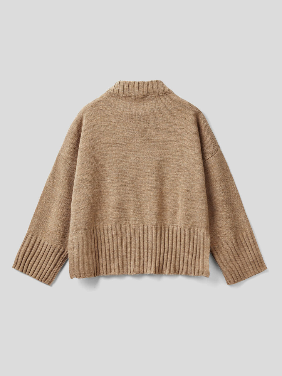 Boxy fit sweater in wool blend image number 2