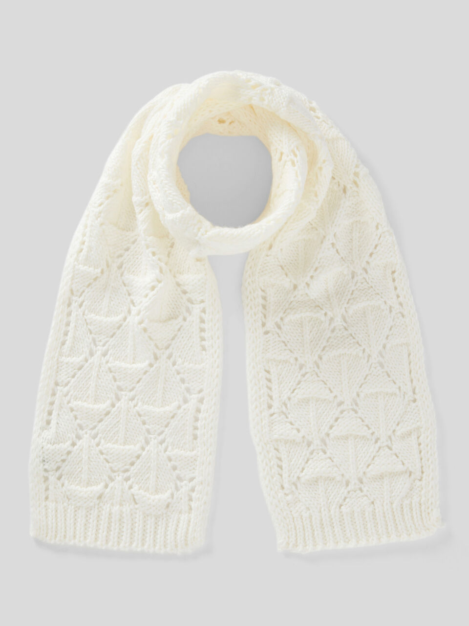 Wool blend knit scarf image number 1