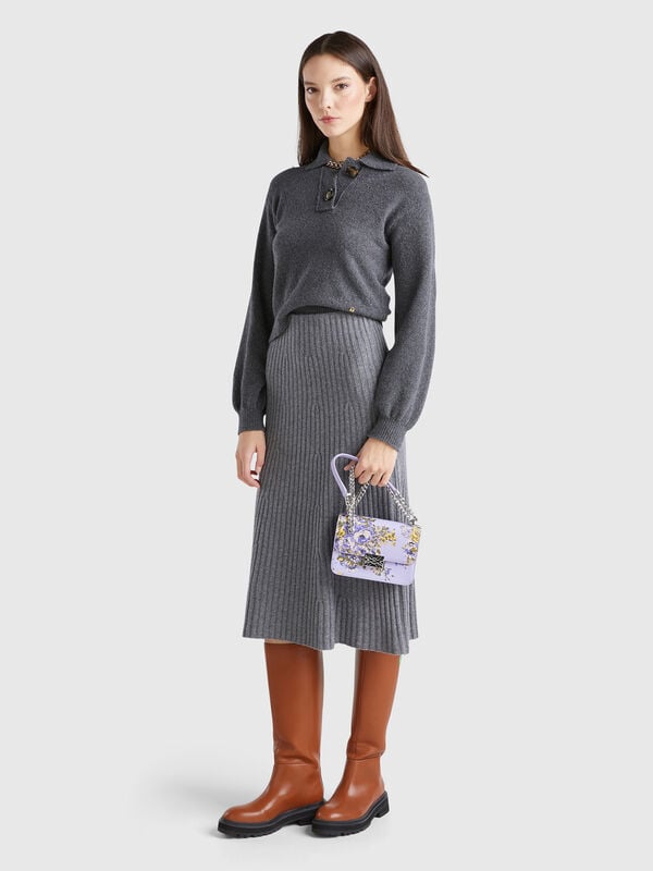 Knit midi skirt Women