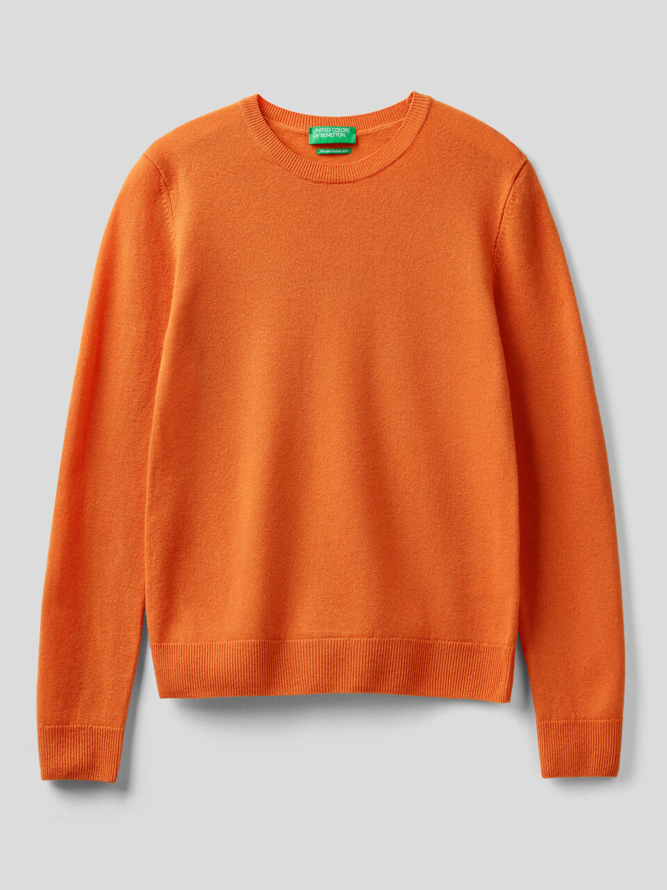 Crew neck sweater in pure virgin wool image number 1