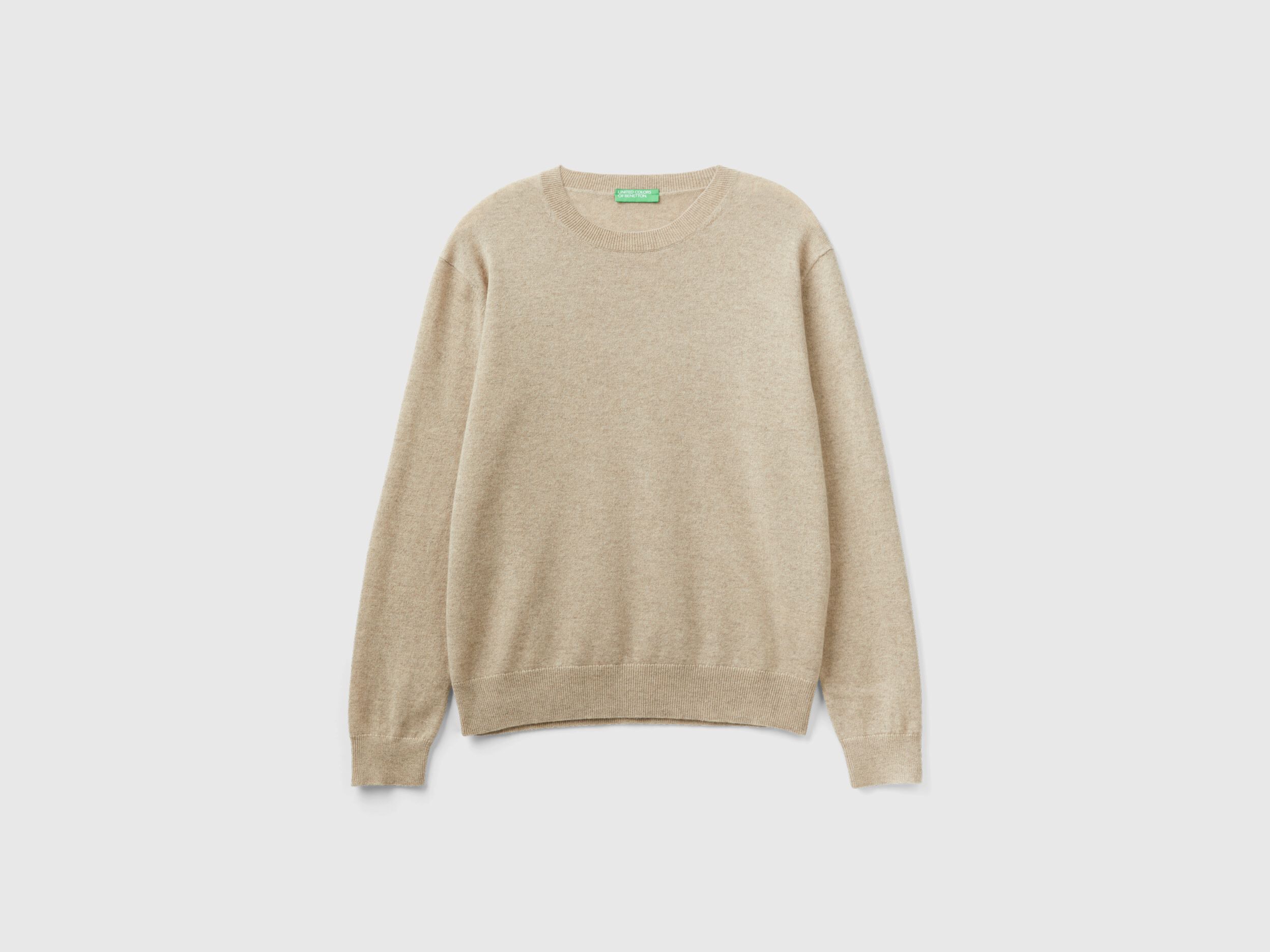 Beige sweater in pure cashmere Beige Benetton