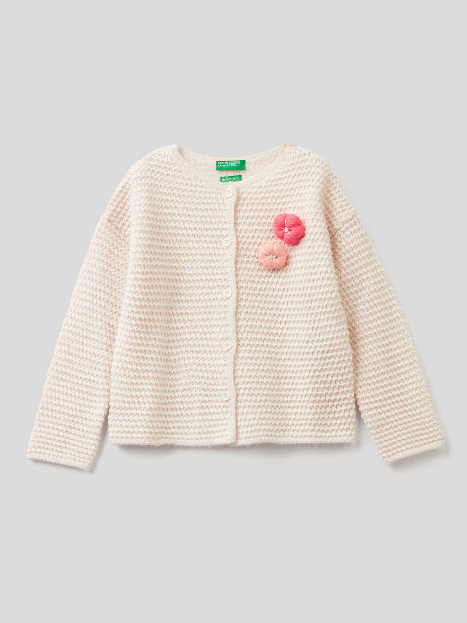 Cardigan with flower patch image number 1