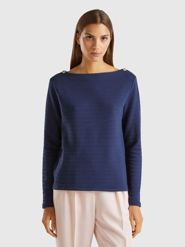 Long sleeve jacquard t-shirt Women