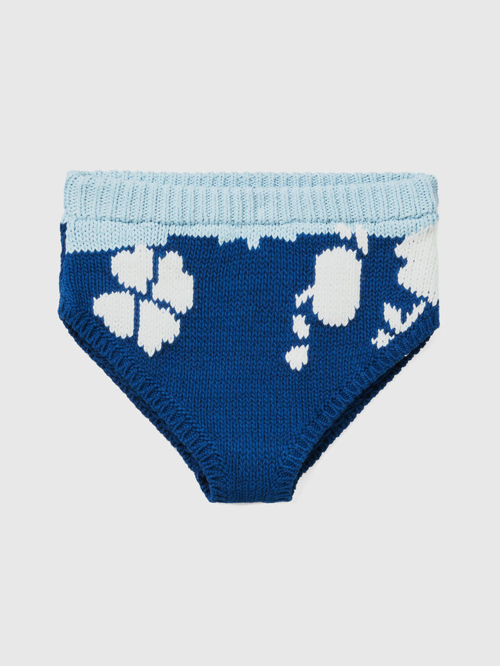 Culottes with floral inlay image number 1