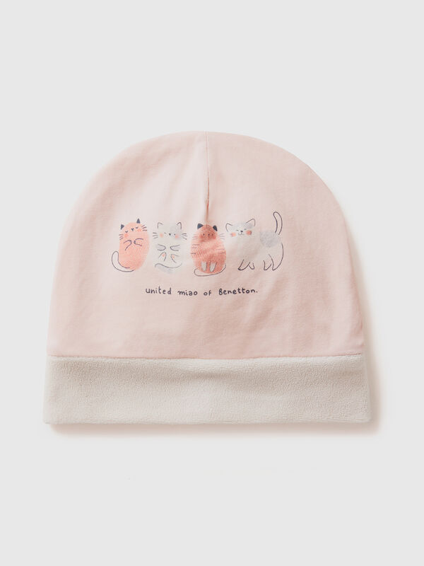 Cap in stretch cotton with print New Born (0-18 months)