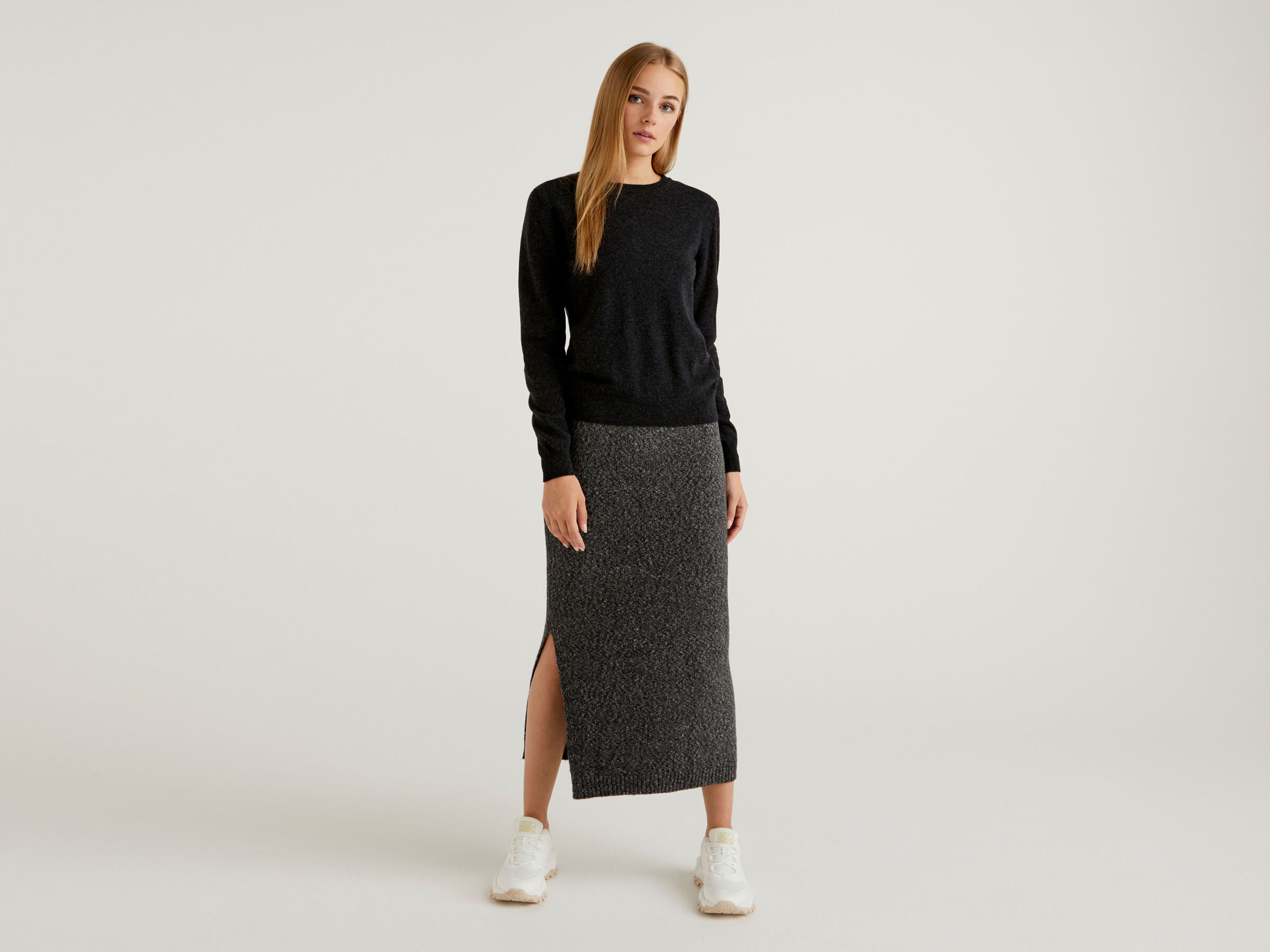 Knit midi skirt image number 3