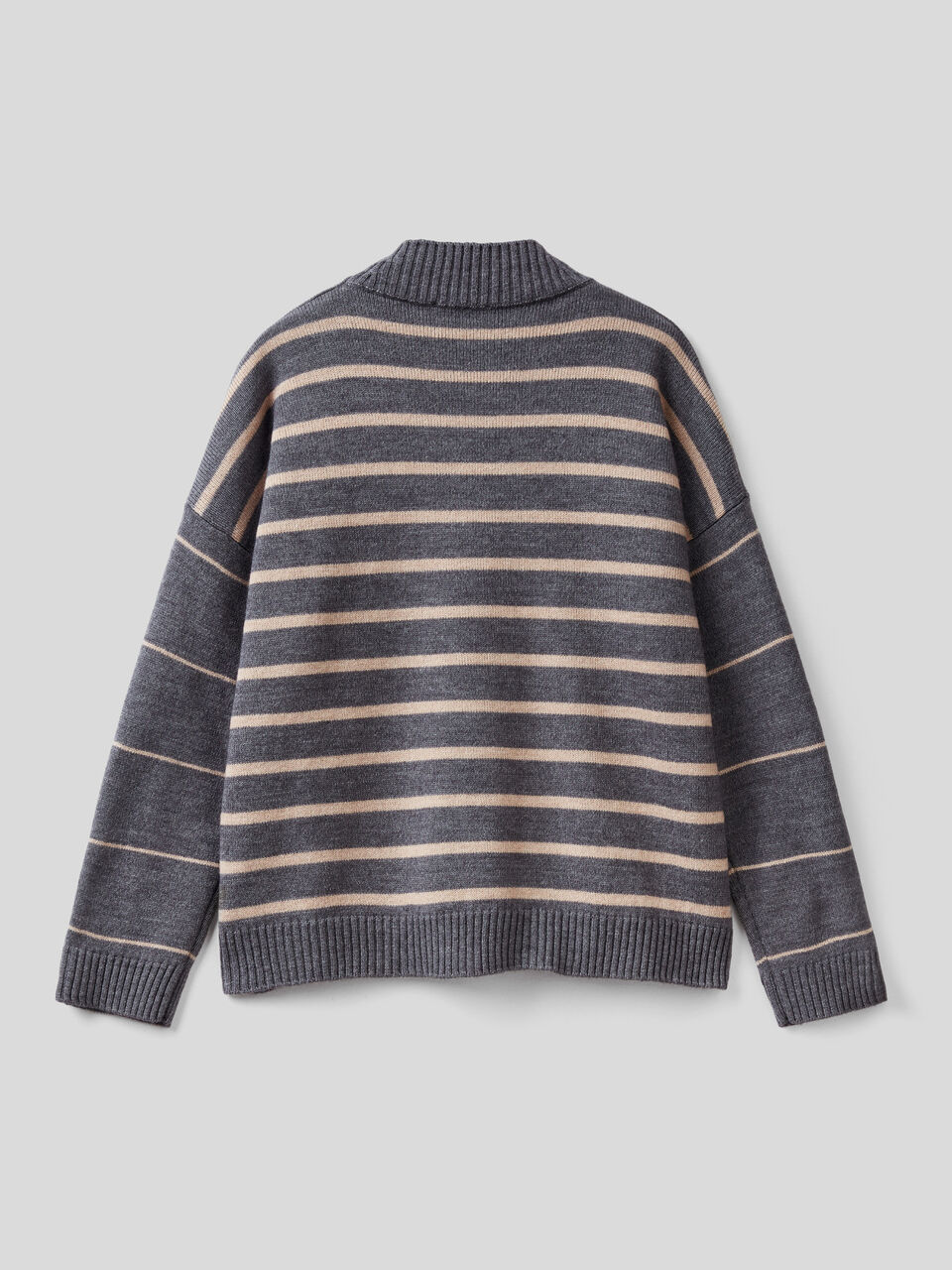 Striped turtleneck sweater image number 2