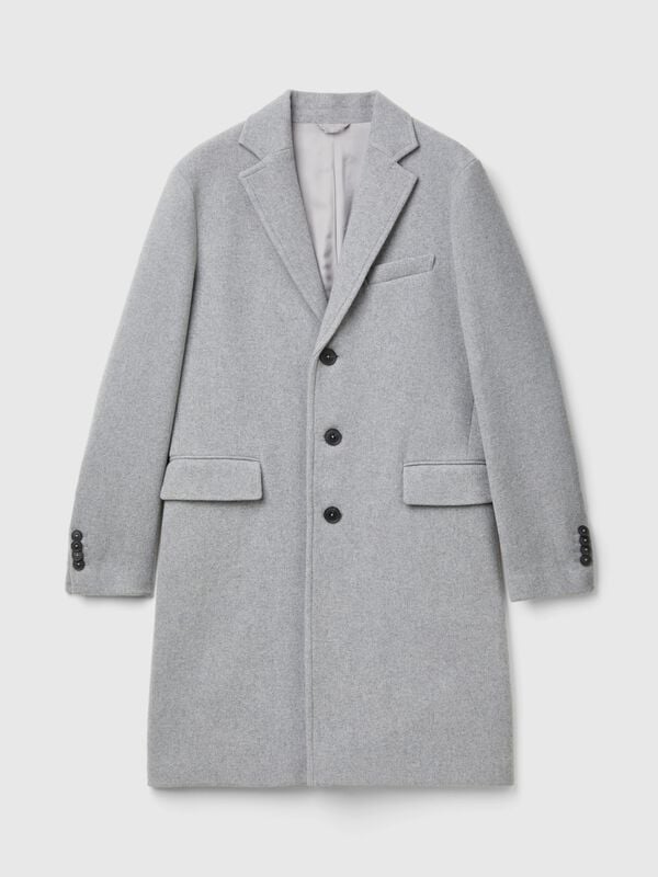 Lined coat in wool blend Lined coat in wool blend Men