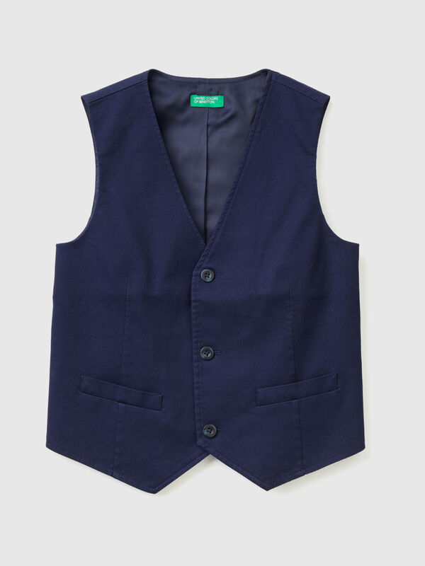 Lined vest with buttons Junior Boy