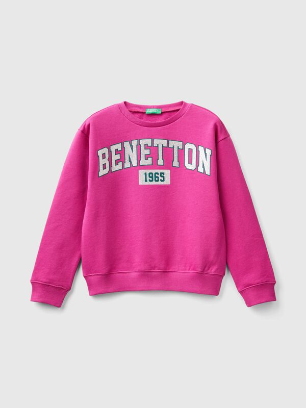 100% cotton sweatshirt with glittery logo Junior Girl
