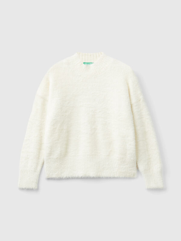Furry yarn sweater Junior Girl