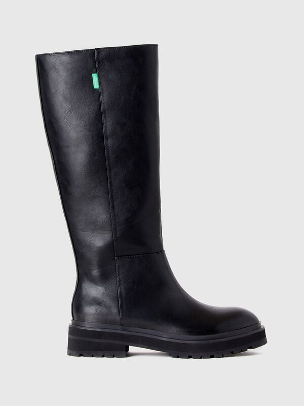 High boots in imitation leather Women