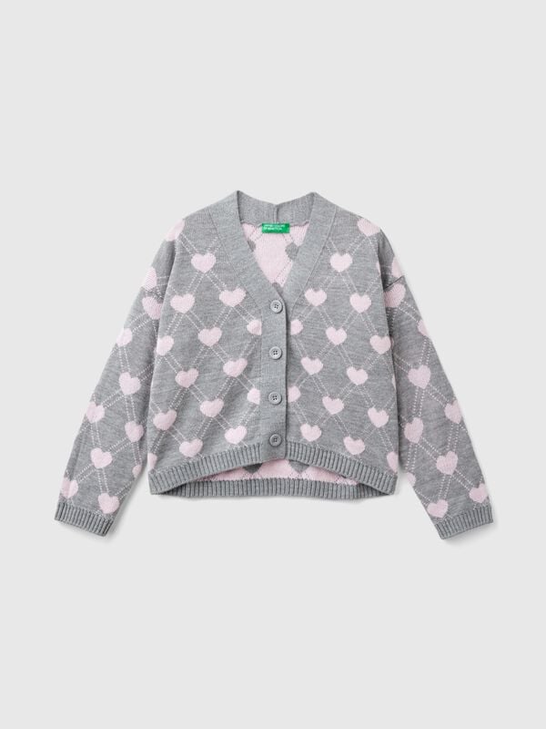 Cardigan with heart motif Junior Girl