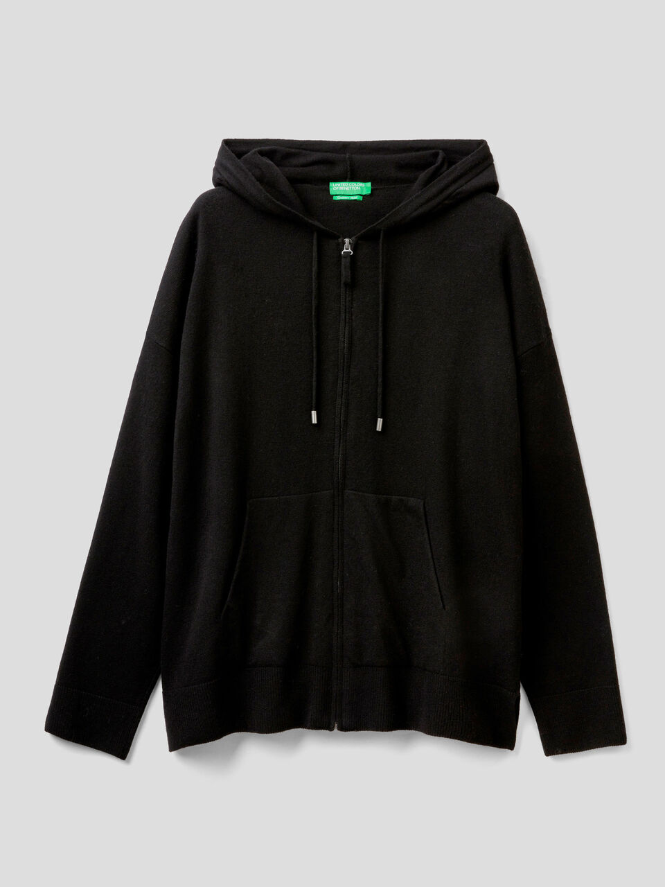 Sweater in cashmere blend with hood image number 1