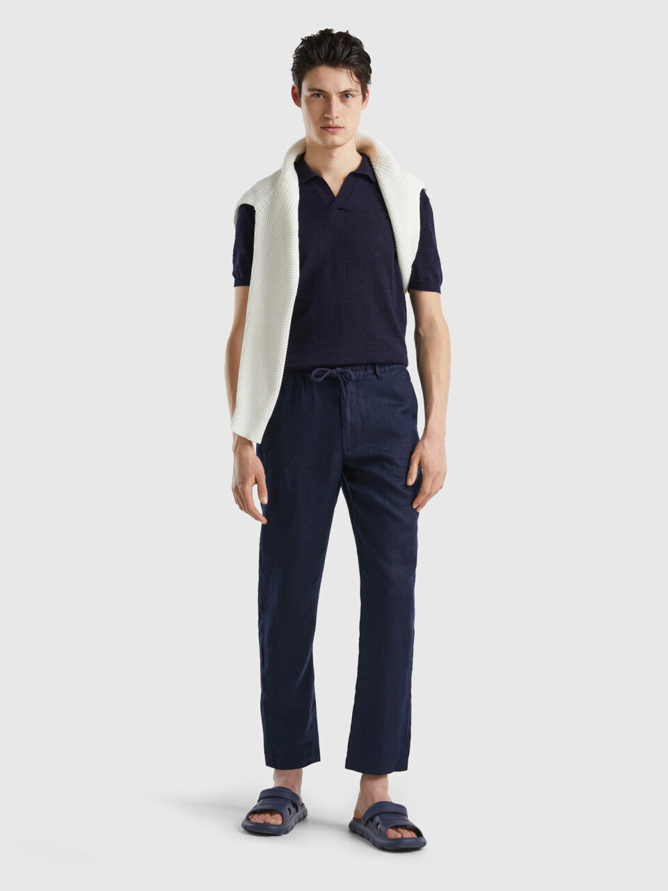 Benetton linen pants online